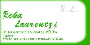 reka laurentzi business card